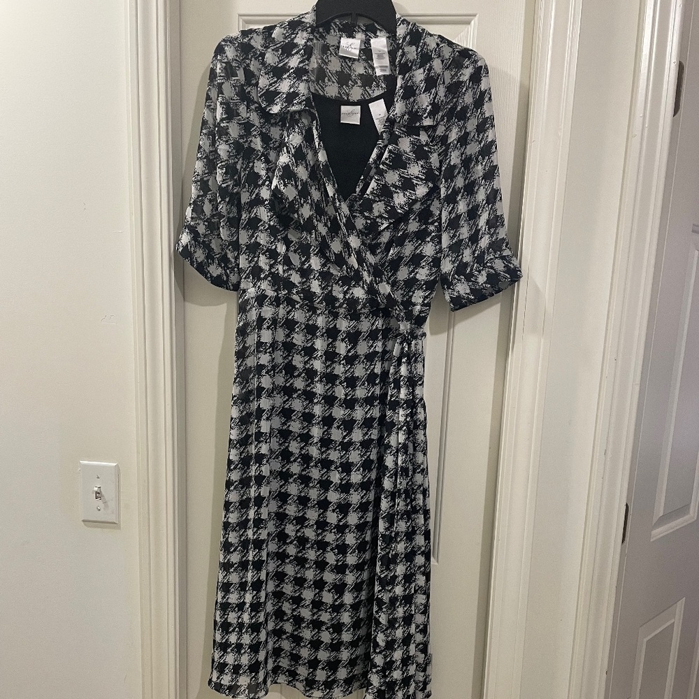 Houndstooth Print Dress -Size 10 (M/L)